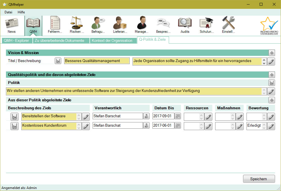 Qualitätspolitik & Ziele