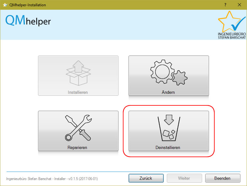 Deinstallieren